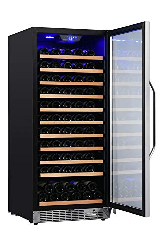 EdgeStar-CWR1212SZ-24-Inch-Wide-111-Bottle-Capacity-Free-Standing-Single-Zone-Wine-Cooler-with-Even-Cooling-Technology