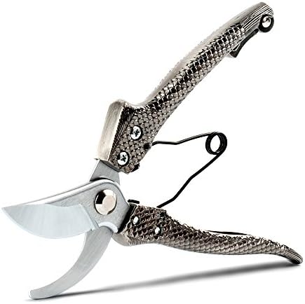 Bypass Pruners For Gardening , Garden Clippers With Safety Lock 8" Germany SK5 Steel