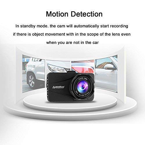 Dash Cam - ANNKOO AD01 Car DVR HD Lens 3.0" Screen Full HD Display 1080P 1296P 170Â° Wide Angle HDR Dashboard Camera Vehicle with G-Sensor, WDR, Loop Recording, Black