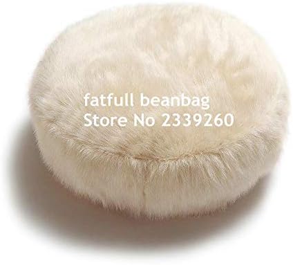 AZBoutique Cover only No Filler- Round Island Design Original Bean Bag Fur Lounger, Elegant and high Warm Soft beanbag Sofa Cushion