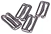 Porcelynne Silver Metal Alloy Replacement Bra Strap Slide Hook - 3/4" (19mm) Opening - 2 Pairs (4 Pieces)