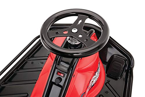 Razor Crazy Cart - 24V Electric Drifting Go Kart - Variable Speed, Up to 12 mph, Drift Bar for Controlled Drifts, Black/Red