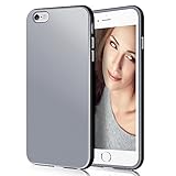 iPhone 6s Case, LoHi iPhone 6 Case Soft Touch [Ultra Slim-Fit] Shock Absorbing Scratch Resistant Flexible TPU Bumper Cover Case for Apple iPhone 6 6s - Grey/Black