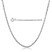 925 Sterling Silver Box Chain Necklace .7mm Sturdy Thin Nickel Free Made in Italy 36