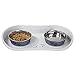 PETMAKER Non Skid Pet Bowl Tray grey, Original (Bowls Not Included)