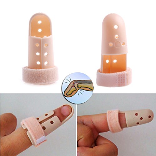 xxiaoTHAWxe 1Pc Plastic Finger Injury Pain Splint DIP Joint Mallet Support Brace Protection - 5#