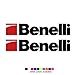 2qty 8" Benelli Decal Sticker M4 Shotgun Hunting Rifle Made in USA (Black)