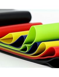 Resistance Bands Set Exercise Bands - 5 Colors Yoga Resistance Rubber Bands Indoor Outdoor Fitness Equipment 0.35mm-1.1mm Pilates Sport Training Workout Elastic Bands