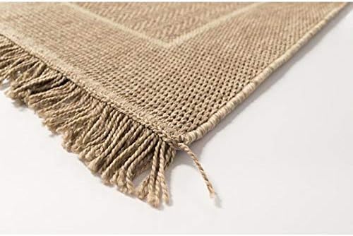 Amazon Com Allen Roth Indy 8ft X 10ft Tan Indoor Outdoor Area Rug Kitchen Dining