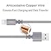 Lightning cable TIMMY 3Pack 6FT Nylon Braided IPhone Charger certified to charging Cable with charging indictor powerline for iPhone 5/5C/5S/6S/6S PLUS/7/7 plus, iPad Air, and more (Gray)