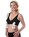 Rumina's Hands Free Classic Pump&Nurse Adjustable Pumping Bra for All Breast Pumps, Black M