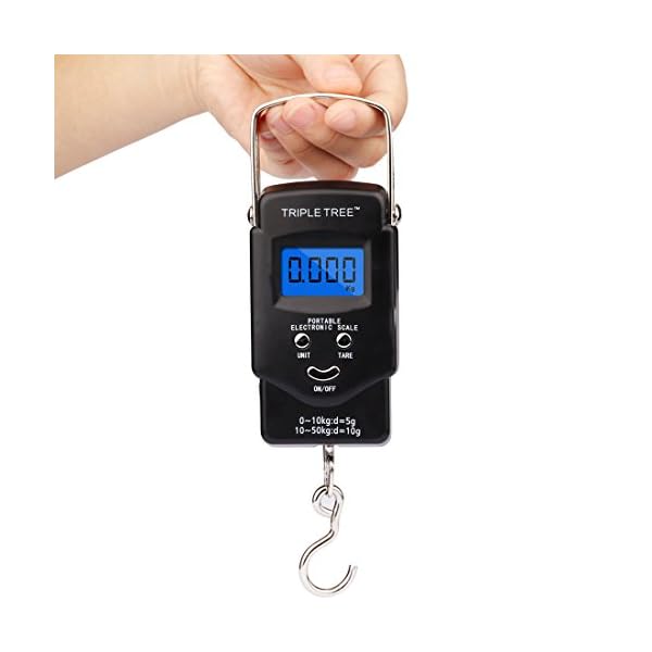 Triple-Tree-Fishing-Scale-Electronic-Balance-Digital-Postal-Hanging-Hook-Scale-with-Retractable-Measuring-Tape-2-AAA-Batteries-Included-110lb50kg
