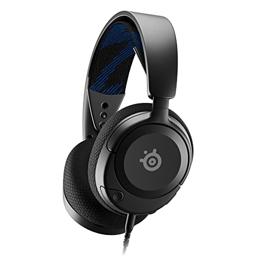 SteelSeries Arctis Nova 1P - Multi-System Gaming-Headset – Hi-Fi-Treiber – 360° Surround-Sound – Memory Foam-Ohrpolster – Mikrofon mit Geräuschunterdrückung – PS5, PS4, PC, Xbox - Schwarz