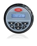 Waterproof Bluetooth Marine Digital Media Stereo Receiver with MP3 Player AM FM Radio and USB for Streaming Music on Boats Golf Carts ATV UTV and Spa Hot Tubs