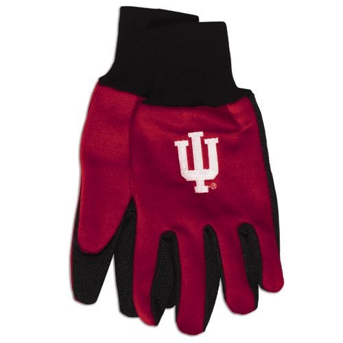 NCAA Indiana Hoosiers Two-Tone Gloves, Red/Black