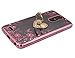 LG Stylo 3 Case, LG Stylo 3 Plus LS777 Case, BestAlice Slim Soft Gel Clear Bling Case Rose Gold Metal Plating Bumper Cover, Heart Ring Stand