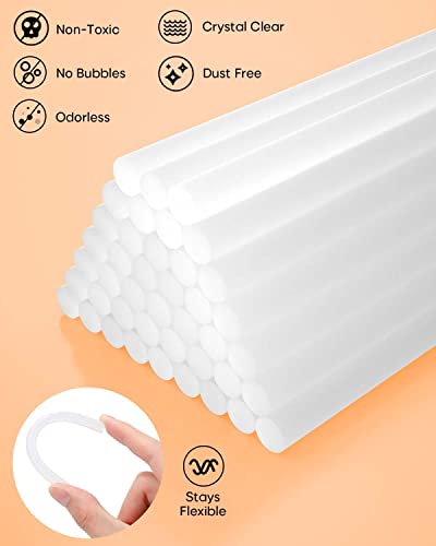 SHALL Hot Glue Sticks Full Size 11mm x 200mm x 70pcs Suitable for All Weather Glue Guns Multipurpose Suitable for Kids Adults Crafts