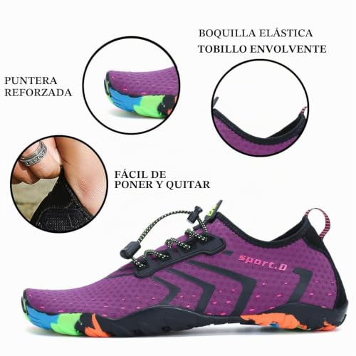 SAGUARO Men's Women's Water Shoes Non-Slip Water Shoes Quick-Drying Beach Shoes for Swimming Surfing Aquatic Pool, Gr.35-48 EU