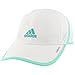 adidas Women's Adizero II Cap, White/Easy Green/Shock Mint, One Size
