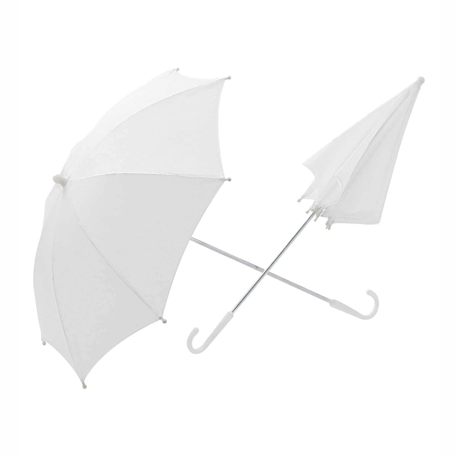 Umbrella White 60cm Accessory for Fancy Dress