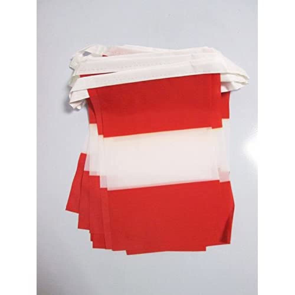 AZ FLAG - Peru without arms Bunting Flag - 40 Ft Garland with 20 Peruan civil Flags 18'' x 12'' - 100% Polyester String Pennant - 12 meters