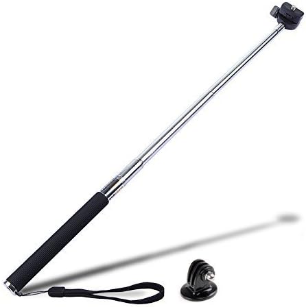 TEKCAM Extendable Selfie Stick Handheld Telescopic Monopod Tripod Mount Compatible with Gopro Hero 7 6 5 AKASO EK7000 Brave 4 V50 APEMAN Crosstour Campark 4k Waterproof Action Outdoor Camera