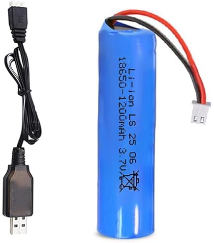 Amazon.com: XYHJUAS 3.7V 1200mAh Li-ion Battery Pack 18650 * 1