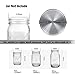 Wang-Data 16 Pack 304 Stainless Steel Mason Jar Lids, Mason Jar Storage Caps with Silicone Seals for Regular Mouth Canning Mason Ball Jars