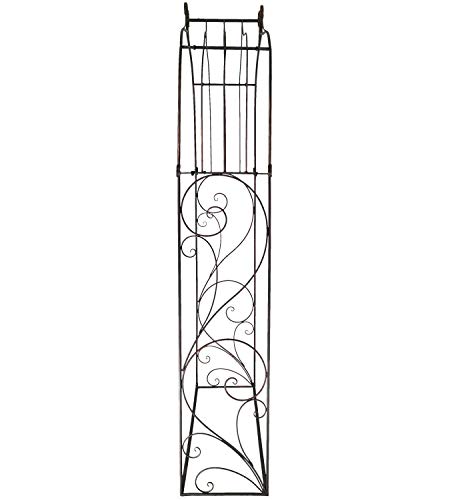 OUTOUR Classical French Style Garden Arch with Hook, 7'6"High x 4'5"Wide, Garden Arbor Arbour Archway for Climbing Plants Roses Vines, Outdoor Garden Lawn Backyard Patio, Antique Copper - Thumbnail 3