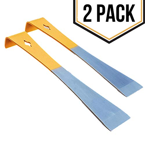 Stainless Steel Orange Hive Tool Set with a Flat Bar for Prying Bee Hives Apart, Lifting Frames and Scraping Your Beekeeping Supplies Clean of Wax - 2 Pack