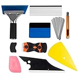 Window Tint Application Tools 1 set,9 PCS Window Tint Tools for Vehicle Film Including Window Squeegee,Scraper, Utility Knife and Blades