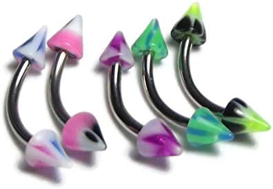 Acrylic Design Spike Eyebrow Curve Body Piercing Jewelry