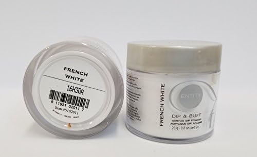DIP & BUFF Acrylic Dipping Colors Powder .0.8oz/23g - (11 - French White) + Buy 3 any Colors get FREE 1 Airbrush Stencil