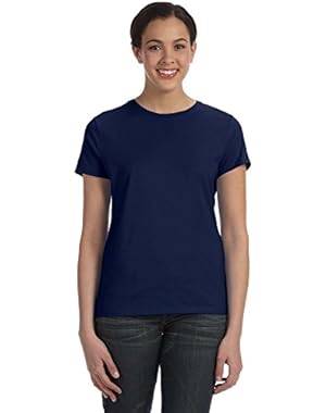 Hanes Ladies' Nano-T T-Shirt (Navy) (Medium)