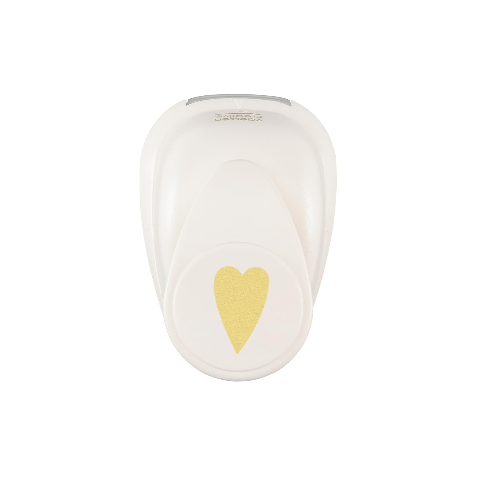 Vaessen Creative Craft Paper Punch - Heart - 2,4 x 1,5 cm - Circle Cutter for Crafting and Card Making, White/Pink