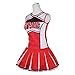 Colorful House Womens Cheerleader Costume Uniform Fancy Dress Red, US 14-16 (XL)