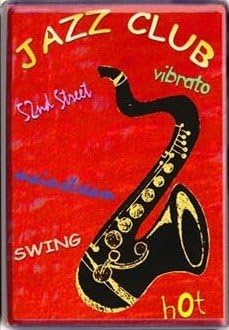 FRENCH VINTAGE METAL SIGN 20x15cm JAZZ CLUB AMBIANCE SAXOPHONE
