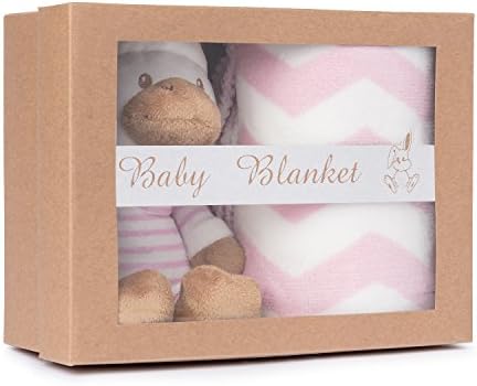 Snowman Soft Toy with Blanket Baby Pink Duck