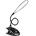 AMIR Upgraded Clip on Book Light, Eye Care Reading Light, Stepless Adjustable Brightness & 3-Mode Light Color Switchable with Flexible Arm, for Headboard, Desk, Bedstead (Black)