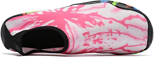 Mens Womens Water Shoes Quick Dry Barefoot for Yoga Swim Diving Surf Aqua Sports Pool Beach (Pink Thunder 36) - Thumbnail 4