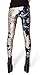 QZUnique Women's Retro Beauty And Flower Print Ankle Length Elastic Tights Leggings,Retro Beauty And Flowers,One Size