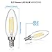 Filament Candle LED Bulbs, 40W Equivalent, 4W 4000K Daylight (Neutral White) Chandelier, 470LM, E12 Base Lamp, C32 Torpedo Shape Bullet Top Candelabra Light Bulb, ETL Listed, 6 pack