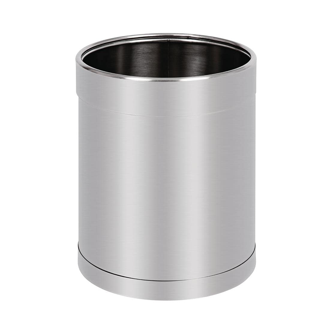 Bolero Round Trash Can Waste Paper Bin Stainless Steel 10.2Ltr CF130