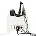 White Personal 3 Compartment Hair Dryer Organizer with Power Strip by Richards
