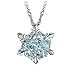 Yesido. Elsa Frozen Necklace Chain, Silver Crystal Snowflake Pendant, Fashion Beautiful Gift Women Girls