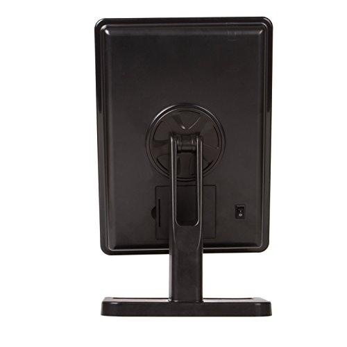 Moldiy LED Lighted Makeup Mirror Battery Operated with Portable 10x Magnifying Mirrors (Black,Battery not Included) - Thumbnail 3