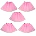 Tutu Ballet Skirt, Bulk 5 Pack, Princess Party Costume Favors (Light Pink)