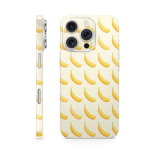 Glossy Glitter Phone Skin Compatible with Apple iPhone 16 Pro - Banana Grid - P…