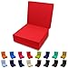 Solid Color Trifold Bed White Foam Floor Mats Single Size 27Wx75L Red