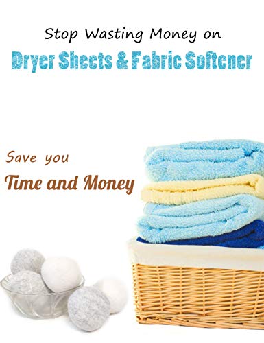 OHOCO Wool Dryer Balls, Organic Natural Wool for Laundry, Fabric Softening - Anti Static, Baby Safe, No Lint, Odorless and Reusable 6Pack, 3 Gray 3 White